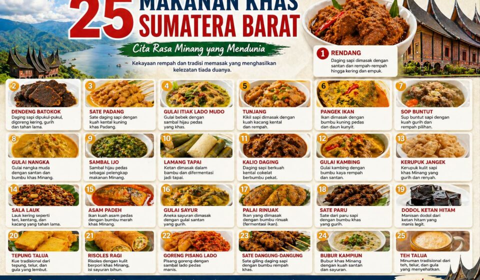 25 Makanan Khas Sumatera Barat