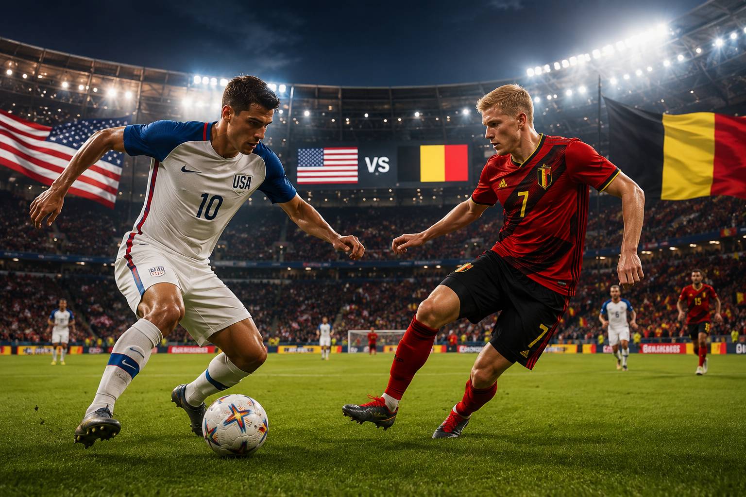 Pertandingan Amerika vs Belgia