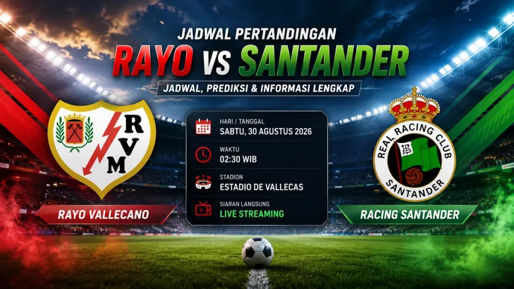 Jadwal Rayo vs Santander