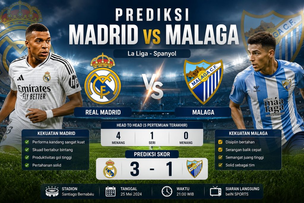 Prediksi Madrid vs Malaga