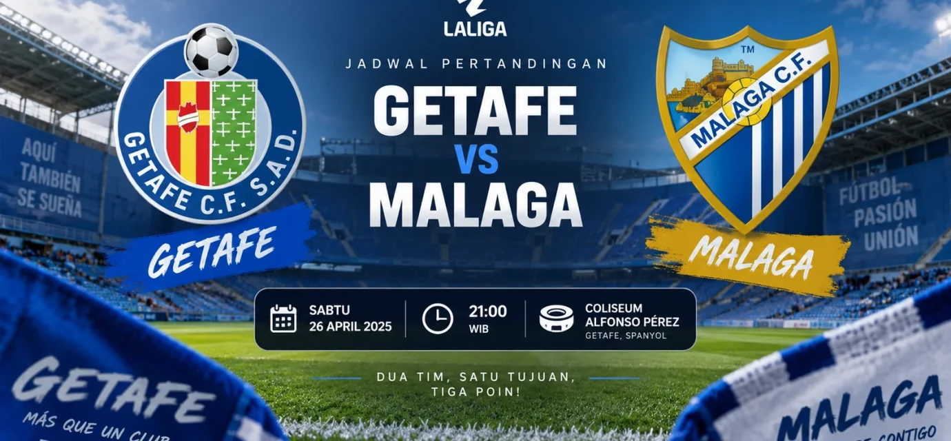Jadwal Getafe vs Malaga