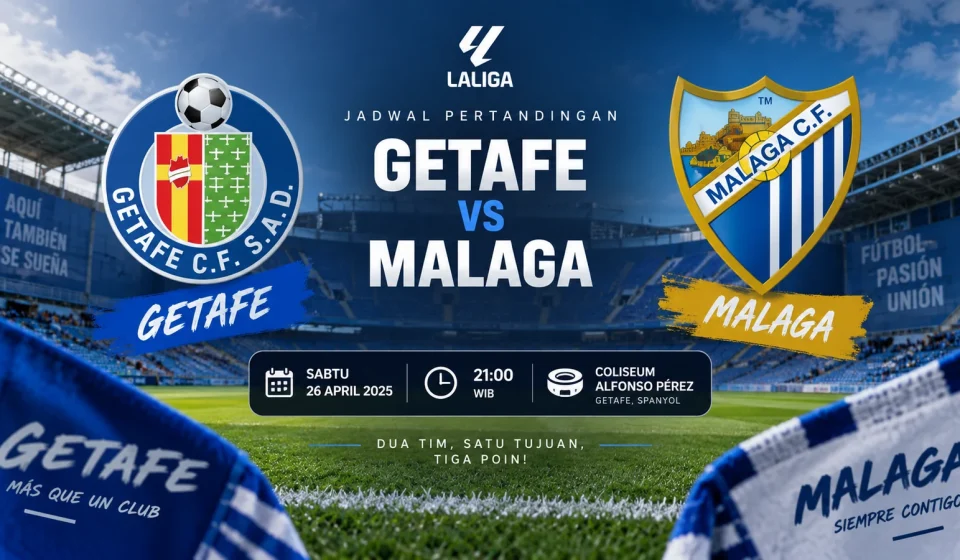 Jadwal Getafe vs Malaga