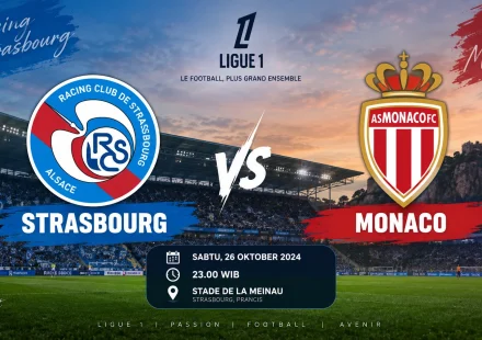 Jadwal Strasbourg vs Monaco