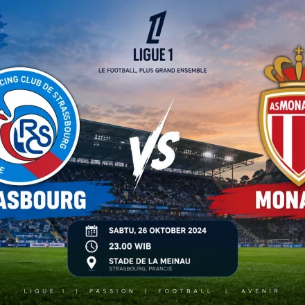 Jadwal Strasbourg vs Monaco