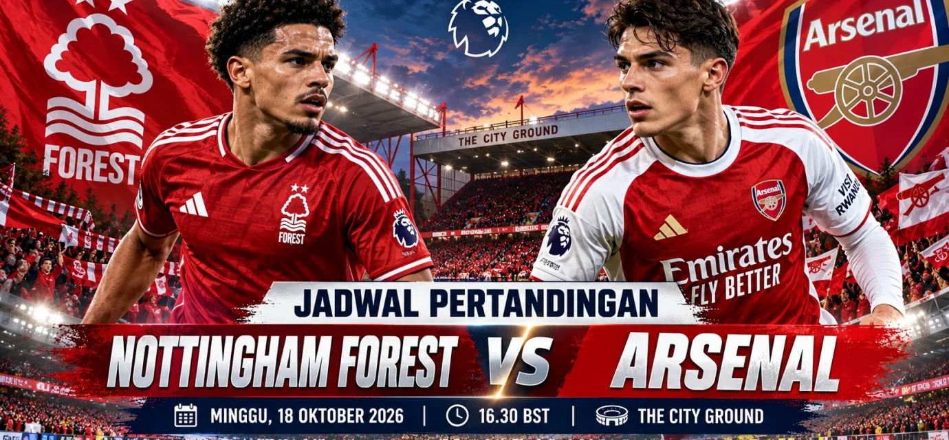 Jadwal Nottingham vs Arsenal